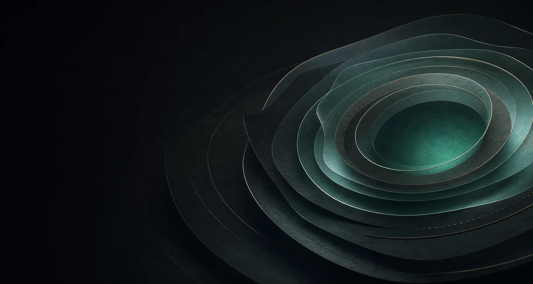 Layered teal rings representing persistent trading context